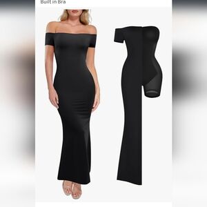 Chic Strapless Black Maxi Dress
